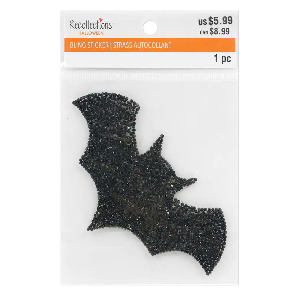 Black Glitter Bat Bling R-695085 – Cozys Scrapbooking