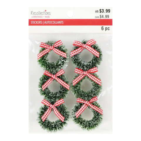 3D Frosted Green Wreaths R-757841