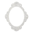 Glitter Bling Silver Oval Gem Frame MM-35944